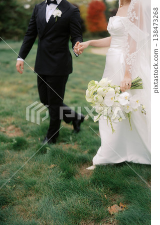 Casual Wedding Scene With Natural Surroundings And Joyful Expressions Casual Wedding Scene With Natural Surroundings And Joyful Expressions 138473268