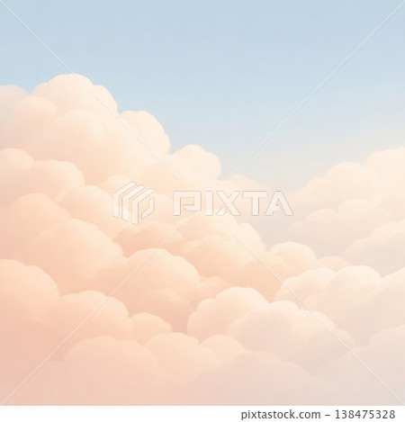 Soft pastel clouds in serene sky Soft pastel clouds in serene sky 138475328