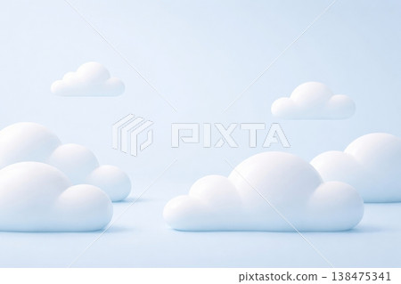 Soft White Clouds in Blue Sky 138475341