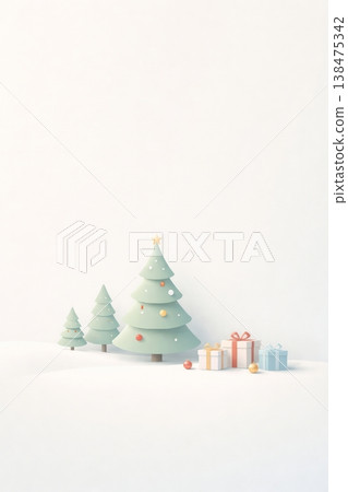 Christmas Trees and Gifts in Snow Christmas Trees and Gifts in Snow 138475342