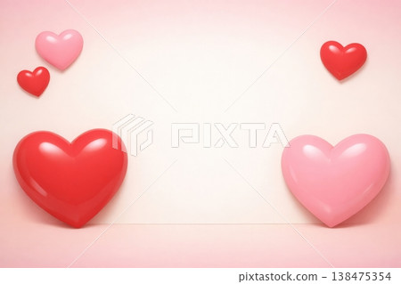 Hearts on Soft Pink Background Hearts on Soft Pink Background 138475354