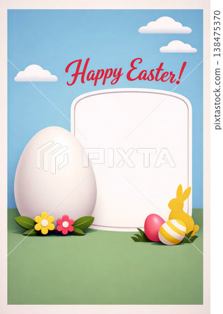 Easter Celebration with Eggs and Bunny Easter Celebration with Eggs and Bunny 138475370