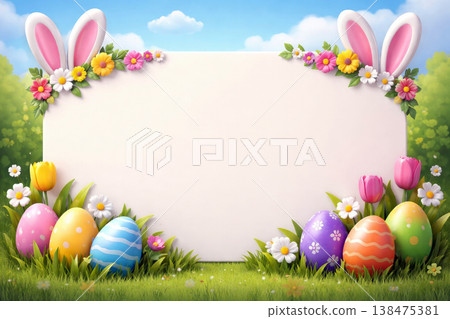 Springtime Easter Celebration Frame 138475381