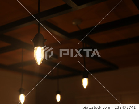 Warm Hanging Light Bulbs Warm Hanging Light Bulbs 138475741