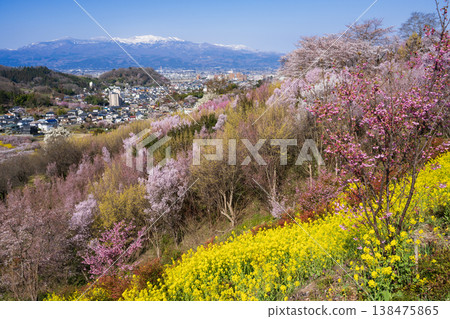 Hanamiyama: A village adorned with flowering trees and plants, adorned with ikebana (flower arrangements). Hanamiyama: A village adorned with flowering trees and plants, adorned with ikebana (flower arrangements). 138475865