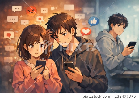 社群媒體上的氛圍讓男女感到困惑:他們一邊看著智慧型手機,一邊努力維繫人際關係,同時也要承受來自社會的壓力。 社群媒體上的氛圍讓男女感到困惑:他們一邊看著智慧型手機,一邊努力維繫人際關係,同時也要承受來自社會的壓力。 138477379