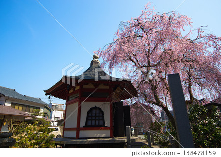 寺廟裡已經迎來了春天。 138478159
