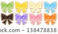 Illustration of a ribbon-shaped icing cookie 138478838