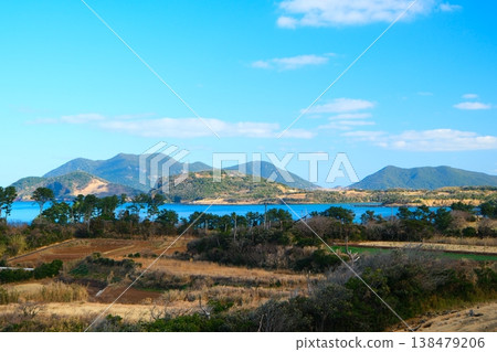 Nozaki Island as seen from Ojika Island in the Goto Islands, Sasebo City, Nagasaki Prefecture 138479206
