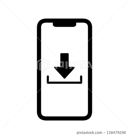 下載螢幕上的智慧型手機圖標 下載螢幕上的智慧型手機圖標 138479290