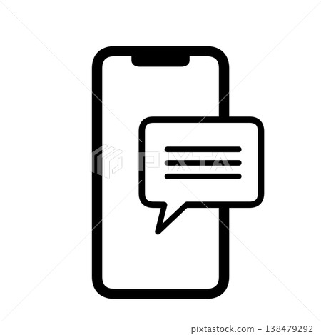 用於顯示訊息的智慧型手機圖標 用於顯示訊息的智慧型手機圖標 138479292