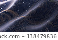 Abstract topographic art featuring copper contour lines, 3D elevation mesh and dotted markers 138479836