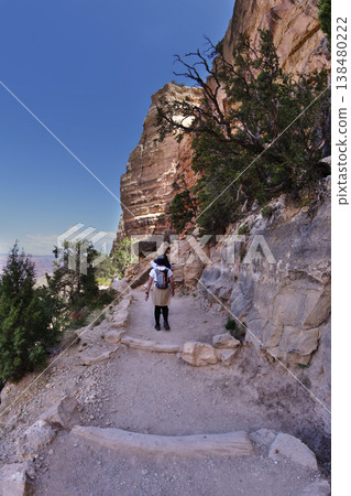 The cliff at the entrance to the South Kaiba Trail in the Grand Canyon The cliff at the entrance to the South Kaiba Trail in the Grand Canyon 138480222