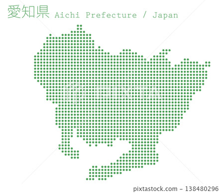 Vector illustration map material for Japan: Aichi Prefecture map 138480296