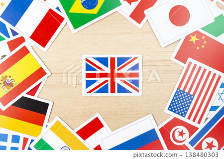 The British flag and lots of flag cards The British flag and lots of flag cards 138480303