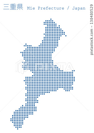 Vector illustration map material for Japan: Map of Mie Prefecture 138480529