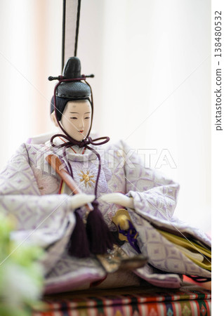 女兒節上的天皇人偶（男性人偶）/ 日本傳統女兒節（Hina Matsuri）活動 138480532