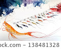 Shrimp in Warm Orange Tones  138481328