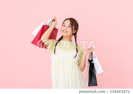 A young woman shopping A young woman shopping 138481672