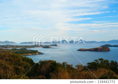 長崎縣五島列島小千花島斑島公園日落 長崎縣五島列島小千花島斑島公園日落 138481772