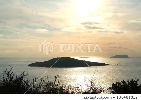 Sunset from Madarajima Park on Ojika Island, Goto Islands, Nagasaki Prefecture Sunset from Madarajima Park on Ojika Island, Goto Islands, Nagasaki Prefecture 138481812