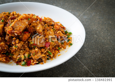 roasted crispy belly pork with salt and chili roasted crispy belly pork with salt and chili 138481991