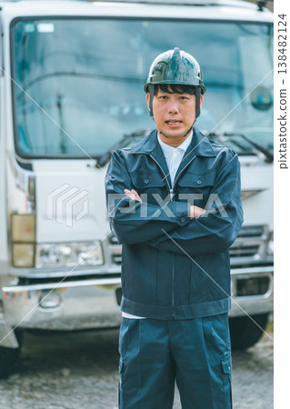 Angry truck driver Angry truck driver 138482124