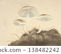 Mushroom Group in Minimal Watercolor 138482242