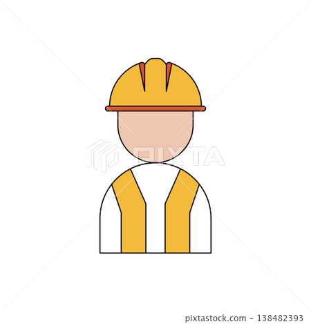 Construction worker icon Construction worker icon 138482393