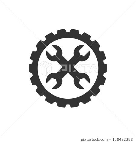 Two wrenches crossed 138482398