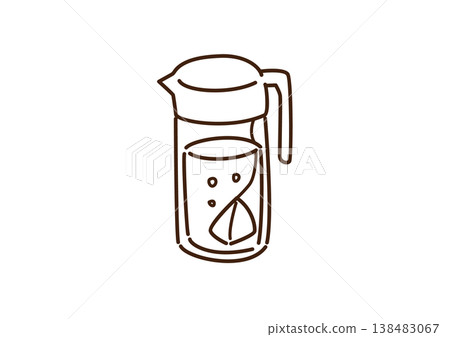 Tea in a pitcher (line drawing) Tea in a pitcher (line drawing) 138483067