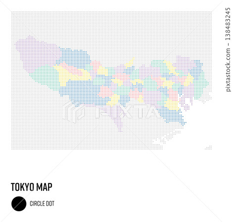 東京地圖(粗略像素計數),按市町村分組。 東京地圖(粗略像素計數),按市町村分組。 138483245