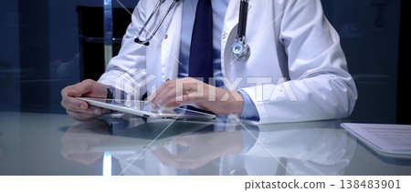 Doctor working with modern digital tablet, embracing telehealth, telemedicine, and healthcare technology for patient data management and electronic medical records Doctor working with modern digital tablet, embracing telehealth, telemedicine, and healthcare technology for patient data management and electronic medical records 138483901