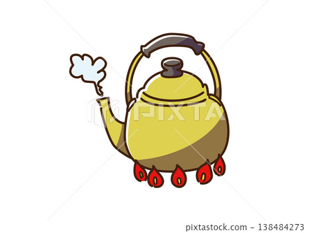 水壺裡的沸水(顏色) 水壺裡的沸水(顏色) 138484273