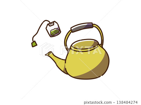 水壺和茶包（顏色） 138484274