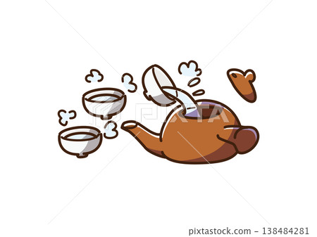 Return hot water to the teapot. Return hot water to the teapot. 138484281