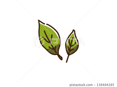 Fresh tea leaves, colored Fresh tea leaves, colored 138484285
