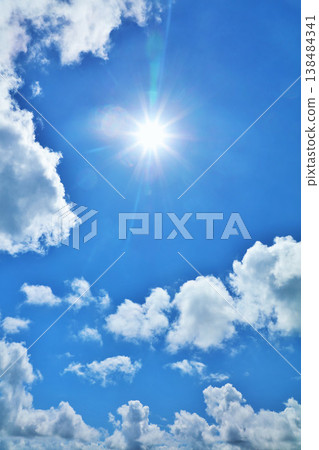 Blue sky, clouds and the sun Blue sky, clouds and the sun 138484341