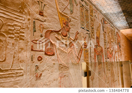 Valley of the Kings, Tomb of Ramesses III, Pharaohs and Gods, Murals, Luxor Valley of the Kings, Tomb of Ramesses III, Pharaohs and Gods, Murals, Luxor 138484778