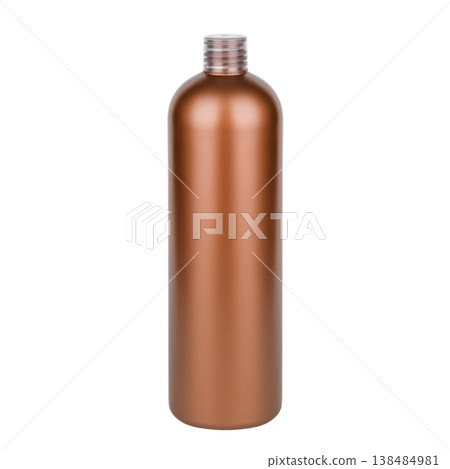 Brown bottle of shampoo or hair conditioner isolated on white background Brown bottle of shampoo or hair conditioner isolated on white background 138484981