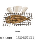 Illustration of grilling kusaya dried fish | Fish, dried fish, grilled, Japanese food 138485131