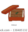 Illustration of Kanto-style grilled eel | Eel, Japanese food, Cooking 138485132