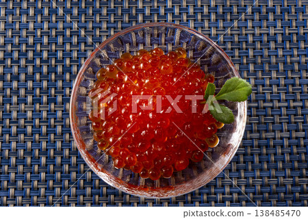 Red salmon roe platter 138485470