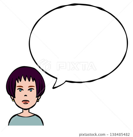 Speech bubble: Person, woman, foreigner, nationality Speech bubble: Person, woman, foreigner, nationality 138485482