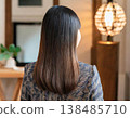 Back view of a woman with long hair (generated by AI) 138485710