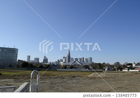 A scene documenting the demolition work at the former National Stadium site. A scene documenting the demolition work at the former National Stadium site. 138485773
