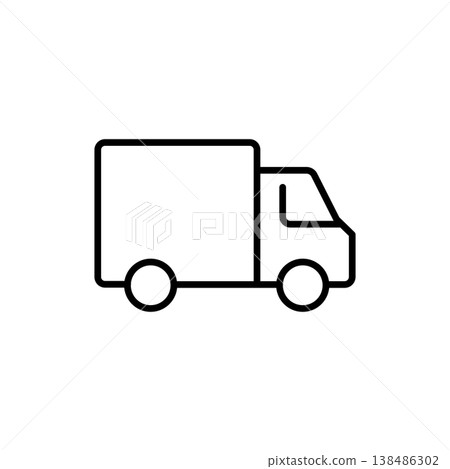 Delivery Truck Line Icon Delivery Truck Line Icon 138486302