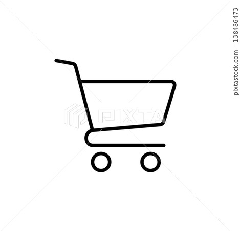 Shopping Cart Line Icon Shopping Cart Line Icon 138486473