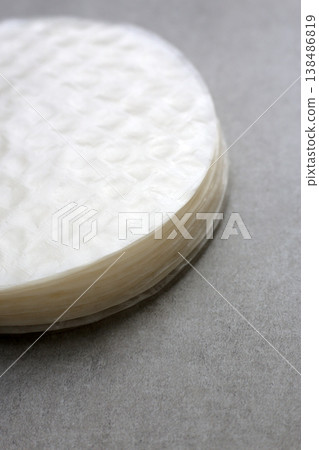Stacked round sheets of Vietnamese rice paper 138486819