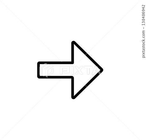 Right Arrow Line Icon Right Arrow Line Icon 138486942